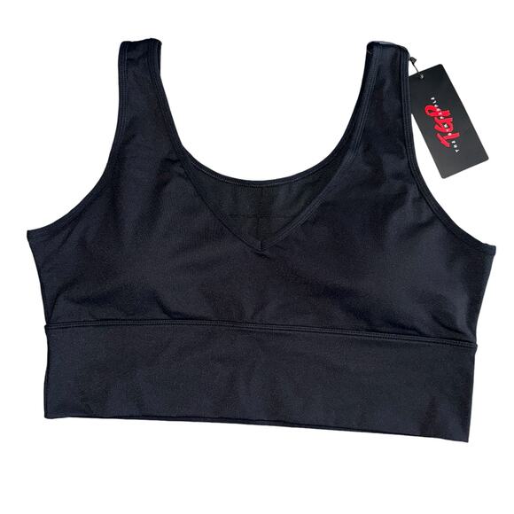 The Gym People Longline Sports Bra Padded Crop Tank Tops Sz XL - Picture 3 of 5